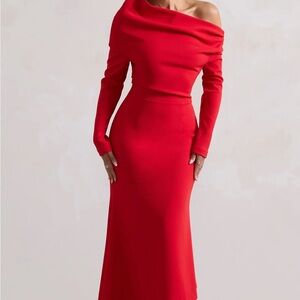 Club L London
LOU
RED ONE-SHOULDER ASYMMETRIC MAXI DRESS